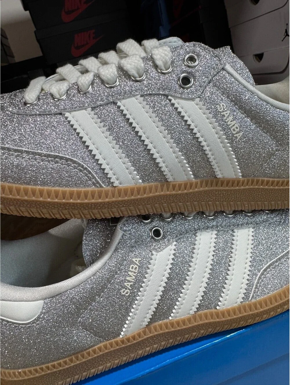 Adidas Samba OG 'Supplier Silver Metallic' KI6264 WOMENS SIZE 7.5W